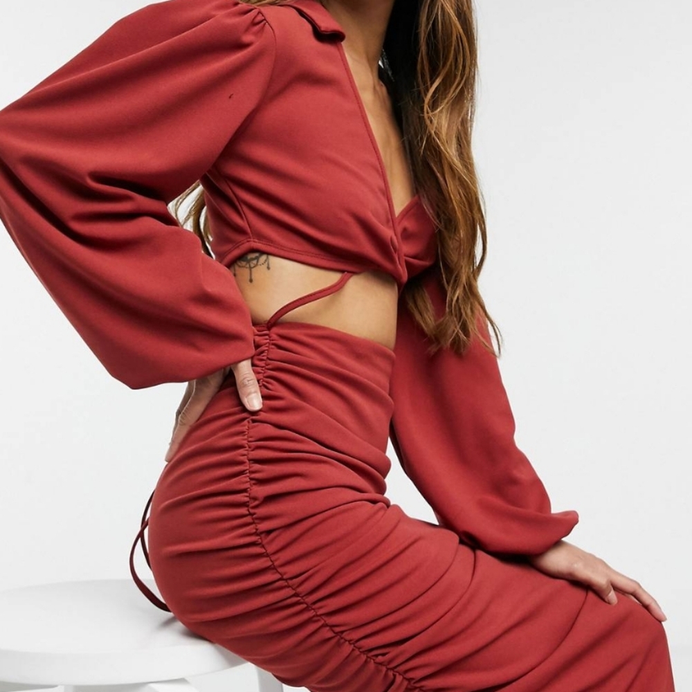 Strappy Rust color dress